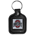 Ohio St. Buckeyes Square Leatherette Key Chain